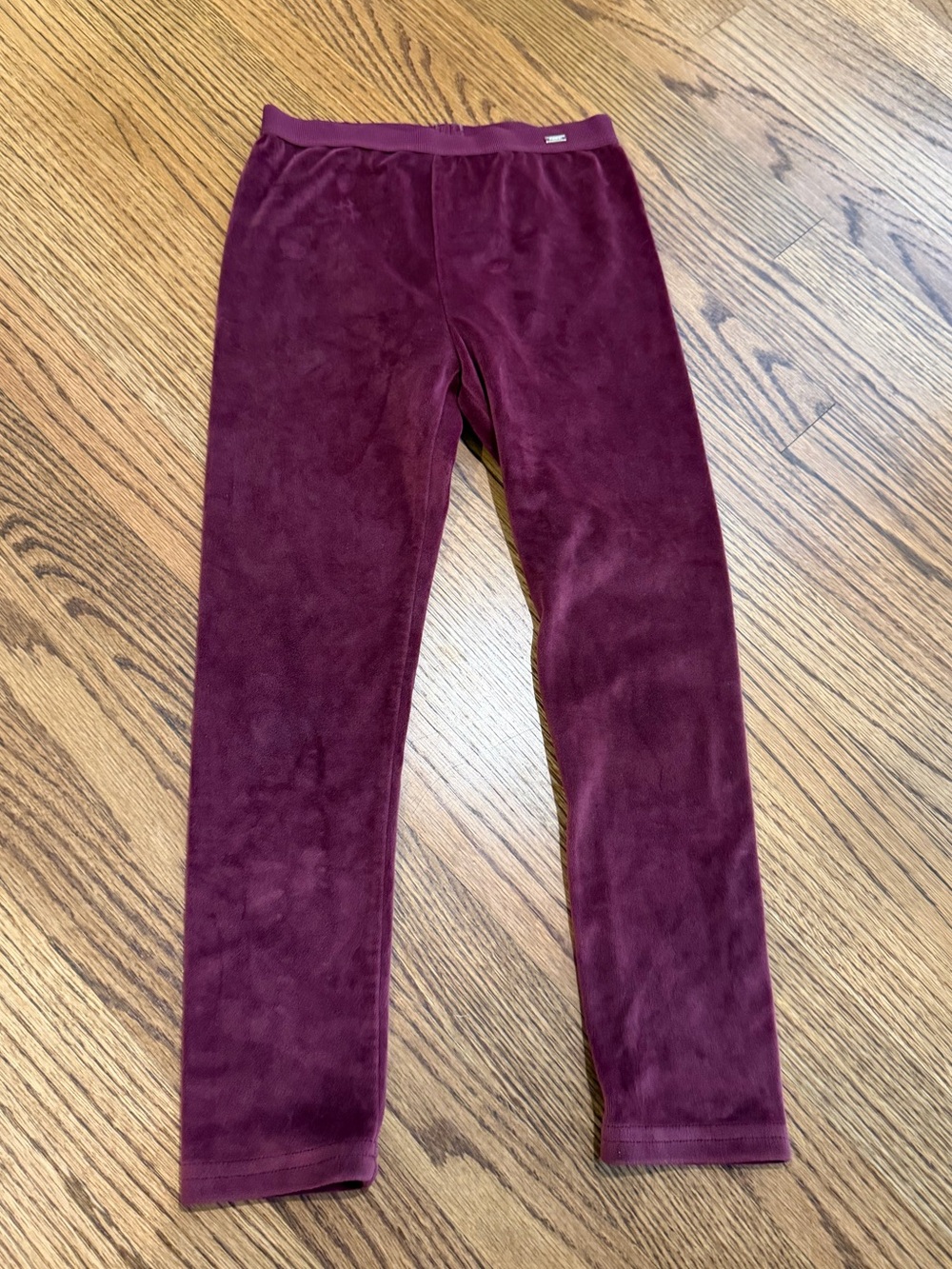 Mayoral Plush Velvet Leggings in Deep Wine